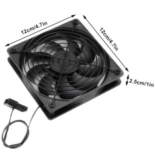Virtual Graphics 120mm 2 Pin Exhaust Fan For Mining Rig Veddha 6 Gpu Miner Case